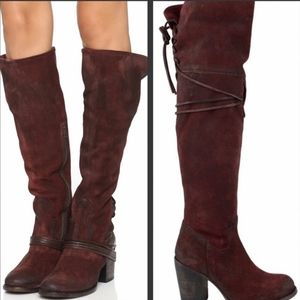Freebird by Steven Blain Suede Maroon Boots